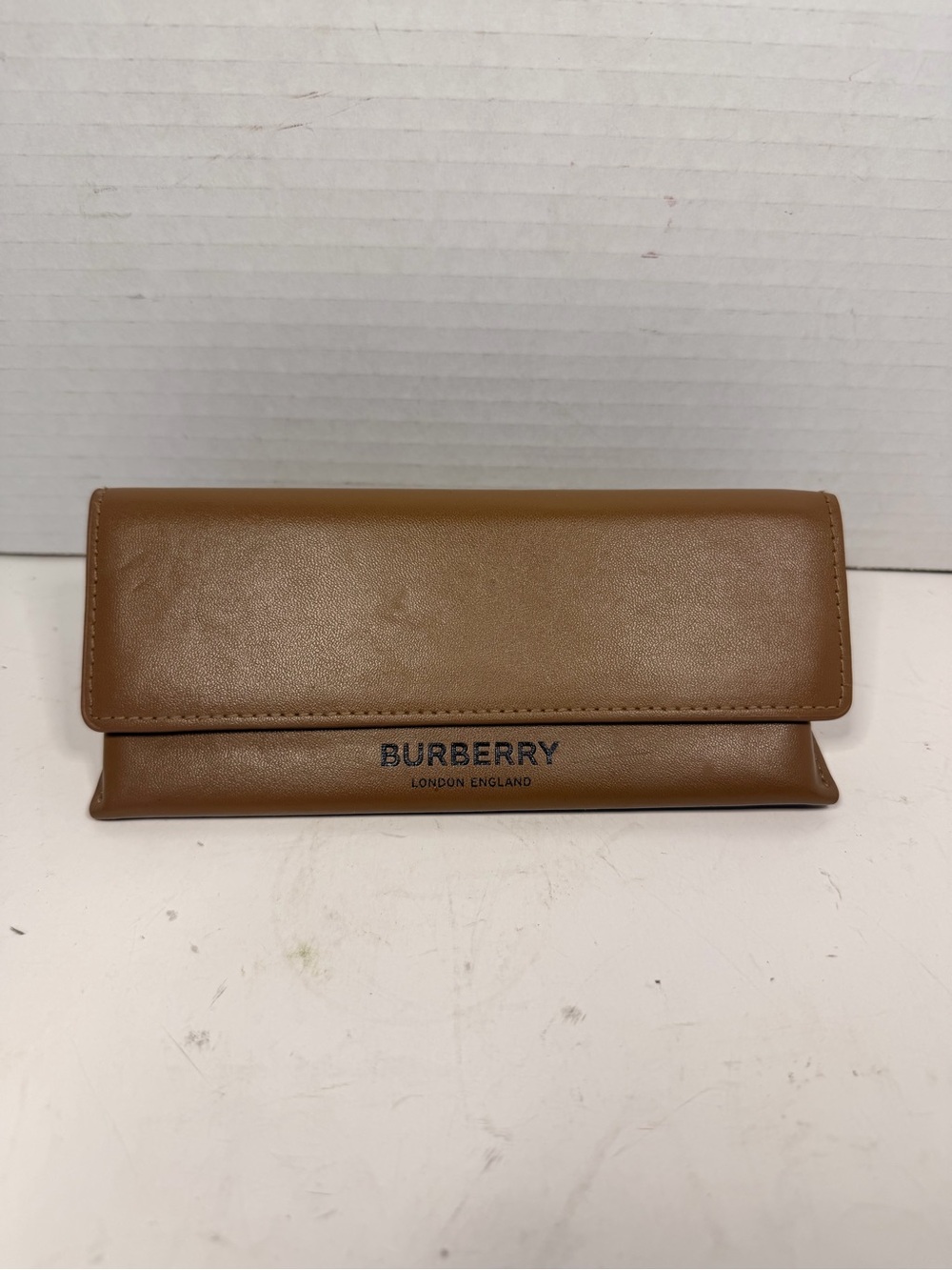 Burberry Camel Brown Soft Leather Sunglasses Case